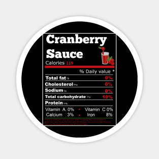 Cranberry Sauce Nutrition Magnet